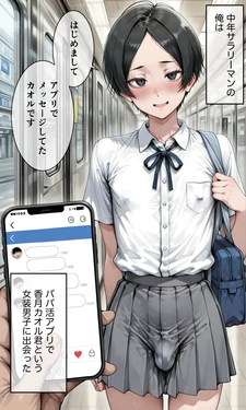 [肉大根]パパ活で出会った女装男子♂を乳首ビン勃ちさせてメス堕ちさせた話[AI Generated]