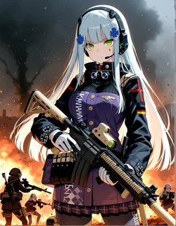 HK416落入战争中 [AI Generated]