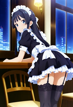 最上静香ちゃんの高級メイド喫茶でエッチ [AI Generated]