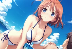 月島小恋ちゃんビキニでふたりエッチ [AI Generated]
