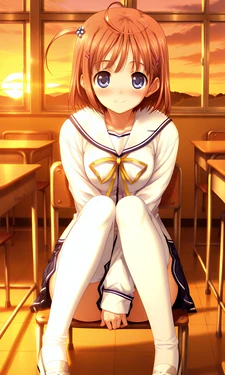 月島小恋ちゃん教室でふたりエッチ [AI Generated]