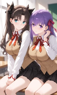 [Maple] Rin Tohsaka&Matou Sakura 一对好女孩（Patreon）[AI Generated]