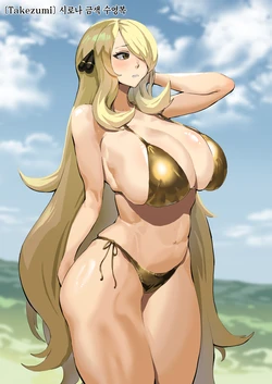 [Takezumi] Shi○na Golden Mizugi 시로나 금색 수영복 (Pokémon) [Digital] [이거맛좀봐]