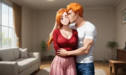 Orihime & Ichigo (sample) (ai generated)