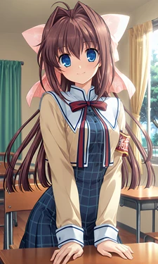 朝倉音姫ちゃんの生徒会室で一人えっち [AI Generated]