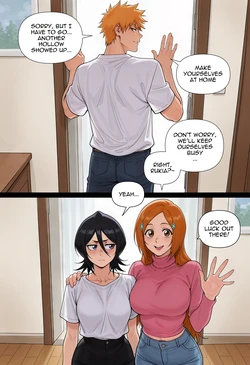 [enjoyerart] Inoue Orihime x Rukia Kuchiki [AI Generated]