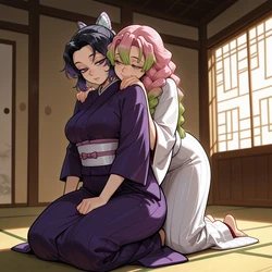 [enjoyerart] Shinobu x Mitsuri [AI Generated]