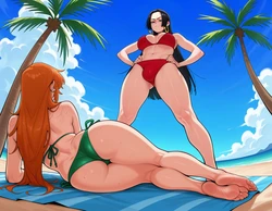 [enjoyerart] Boa Hancock x Nami [AI Generated]