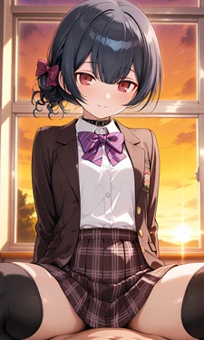 杜野凛世ちゃんの教室でふたりエッチ [AI Generated]