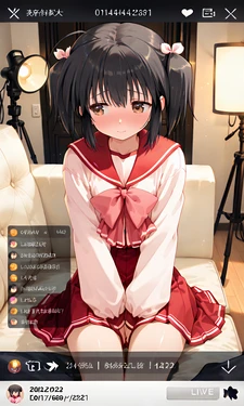 柚原このみちゃんの強制オナニー配信 [AI Generated]