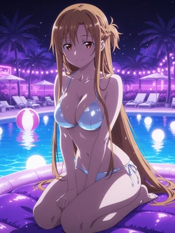 [Kurohime] アスナ（ナイトプール）[AI Generated]