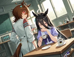[Bleep] Agnes Tachyon x Guineapig (Manhattan Cafe) [AI Generated]