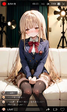 椎名真昼ちゃんの強制オナニー配信 [AI Generated]