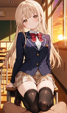 椎名真昼ちゃんの教室でふたりエッチ [AI Generated]