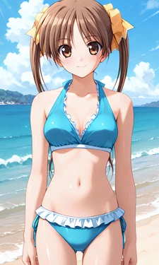 椚あやのちゃんのビキニでふたりエッチ [AI Generated]