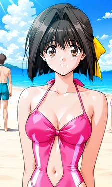 榎本つかさちゃん水着でふたりエッチ [AI Generated]