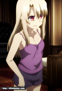 [Ditto Seeker] [Requested] Illyasviel von einzbern (Fate) helping guy on her bedroom [AI Generated]