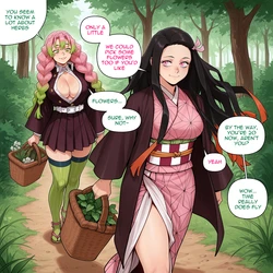 [enjoyerart] Mitsuri x Nezuko [AI Generated]
