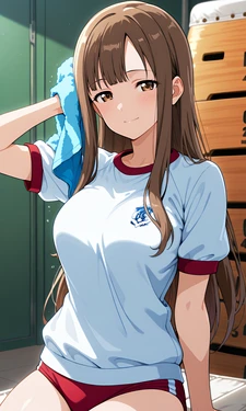 水本ゆかりちゃんのブルマでふたりエッチ [AI Generated]