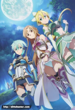 [Ditto Seeker] THR - Sinon, Asuna, Leafa (Sword Art Online) Sensual Standoff in the Virtual Realm [AI Generated]