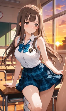 水本ゆかりちゃんの教室でふたりエッチ [AI Generated]