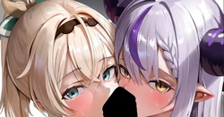 [ディッコ] 風真いろ,はとラプラ,スダー,クネスおちんぽだいしゅきひょっとこｗフェラｃｇ集❤ (ホロライブ)
