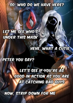 Today's your chance, loser! Prove to Black Cat whether you're a disgusting prejac or not. Don't you dare waste it! [AI Generated]