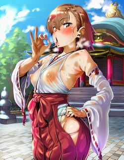 [O3_aiArt] 孕み巫女御坂美琴は子孫繁栄に励んじゃう [AI Generated]