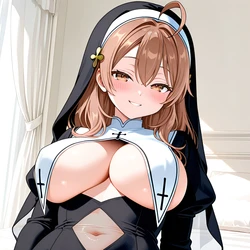 [AI Generated] シスターマーシャに告白する