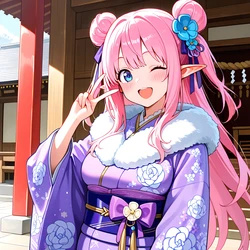 [AI Generated] ハツネちゃんと姫始め