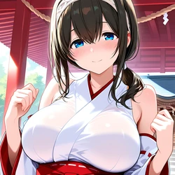 [AI Generated] 巫女文香ちゃんの祝福