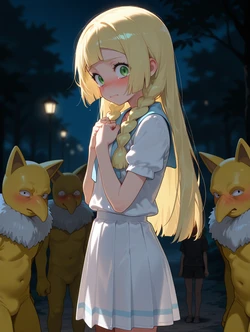 [AI Generated] 野生のスリーパーのダブルアタック！：リーリエ編