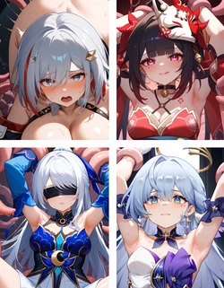 [AI Generated] スタレキャラを触手攻め