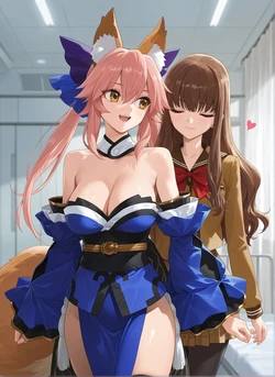 [Rametaki] 2026-04-27 Tamamo x Hakuno [AI generated]