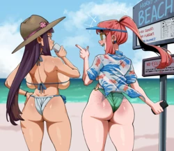 [NuclearWasabi] CG & Cosmica at the Beach