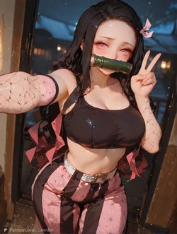 [Lewder] nezuko kamado (demon slayer) Exclusive set (ai generated)
