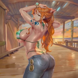 [SunGodManGa] Nami One Piece 683p [Ai Generated]