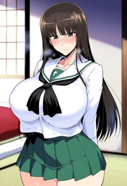 [デカAIケツ] nishizumi shiho,school uniform (AI Generated)