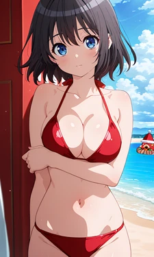 白石まりんちゃんのサンタビキニでふたりエッチ [AI Generated]