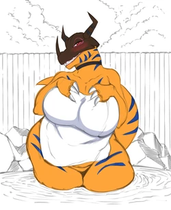 [SaltyXodium] Greymon (Digimon) (Colorized by GonzaloCosta)