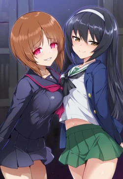 [Nepunep] kuromorimine miho corrupting mako  [AI-Generated]