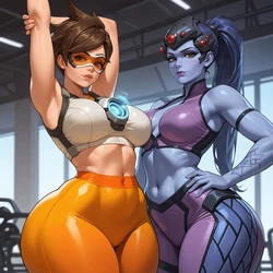 Tracer and Widowmaker gangbang [HiSylfie] [AI Generated]