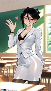 [WienerGens] Rukia teaches you some new techniques in college (Bleach) [AI Generated]