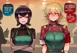 [Ai Generated] Seras and Mavis, Sex vampire competition in a Cafe by [Hoorpy]