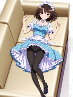 [Kurohime] 加藤恵（ローソン風メイド）[AI Generated]