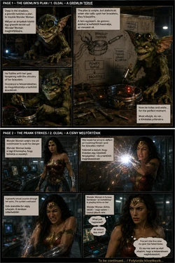 wonder woman and gremelin [AI Generated]