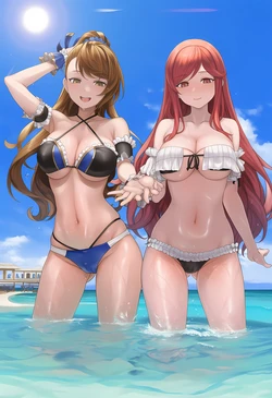 [blackmelon] 強者ヤリチンと3Pエッチ（ベアトリクス&アンリエット） [AI Generated]
