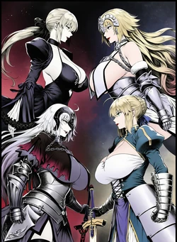 [xXxBATxXx] MILF Artoria & Jeanne 1~2 [AI Generated]