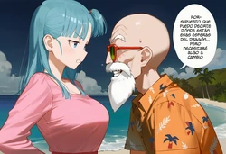 [Howsir] 布馬 ブルマ Bulma X 亀仙人 MASTER ROSHI｜Bulma y el Maestro Roshi [AI Generated] [Spanish]