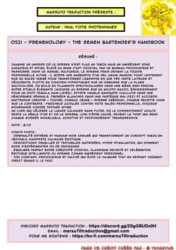 [Paul Fotie Photenhauer] SEMENOLOGY - The semen bartender's handbook [French]